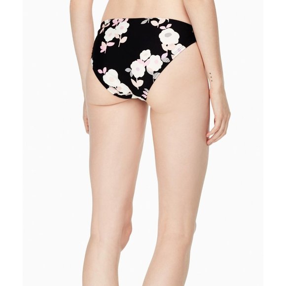 NWT Kate Spade Black Floral-Print Bikini Bottom XL - Picture 4 of 11